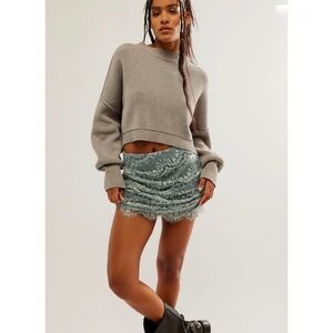 Free People Zoey Lace Mini Skirt